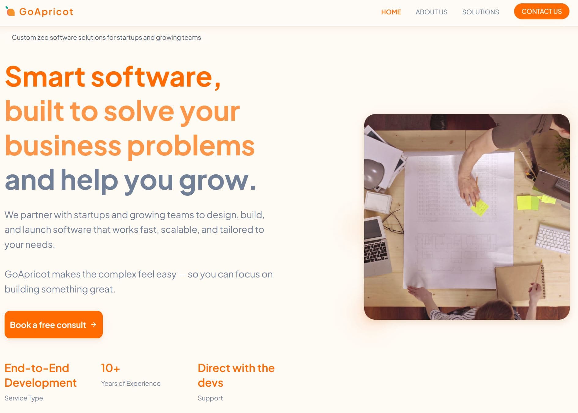 GoApricot company website screenshot – slide 1 of 3